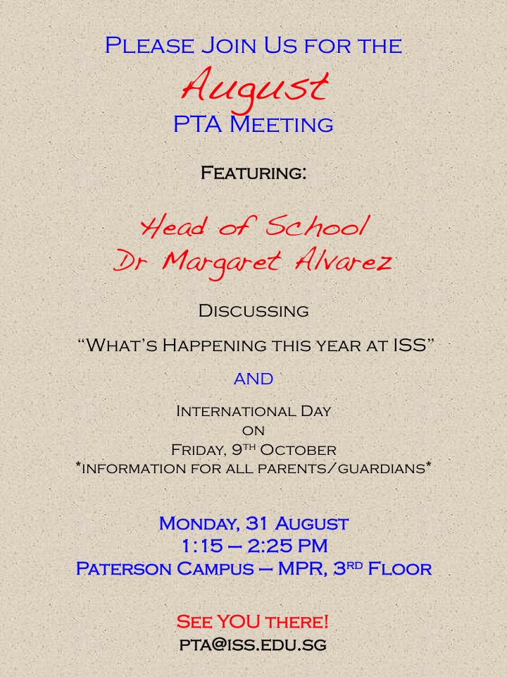 August 2015 PTA Meeting
